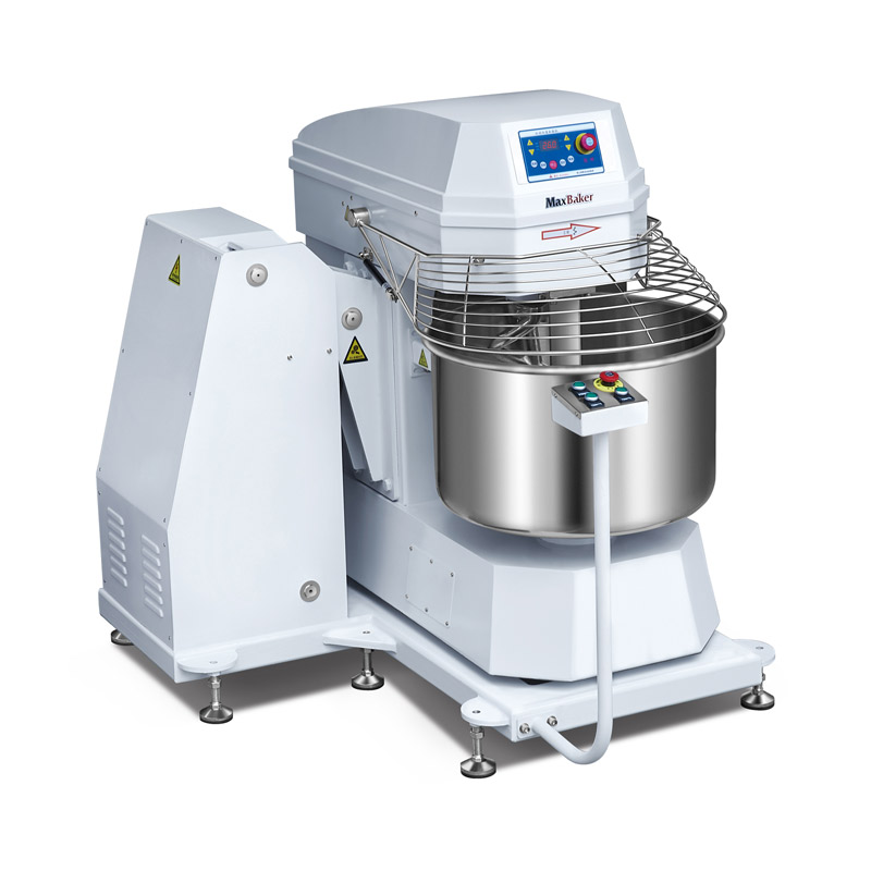 Automatic flip cylinder dough mixer